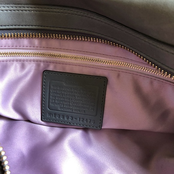 Coach Satchel Hampton Lindsay Rare Grey Pockets - Picture 8 of 11